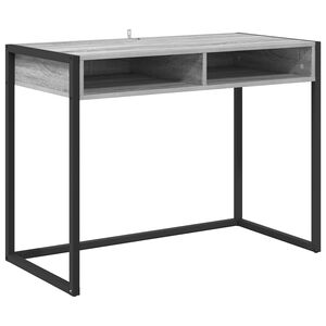 vidaXL Бюро Сив Сонома Инженерна дървесина 100 x 50 x 75 cm