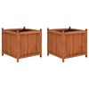 vidaXL Повдигнати лехи, 2 бр, 50x50x50 см, чам
