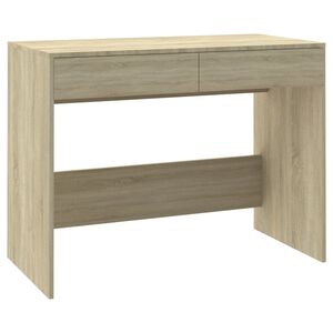vidaXL Бюро, дъб сонома, 101x50x76,5 см, инженерно дърво