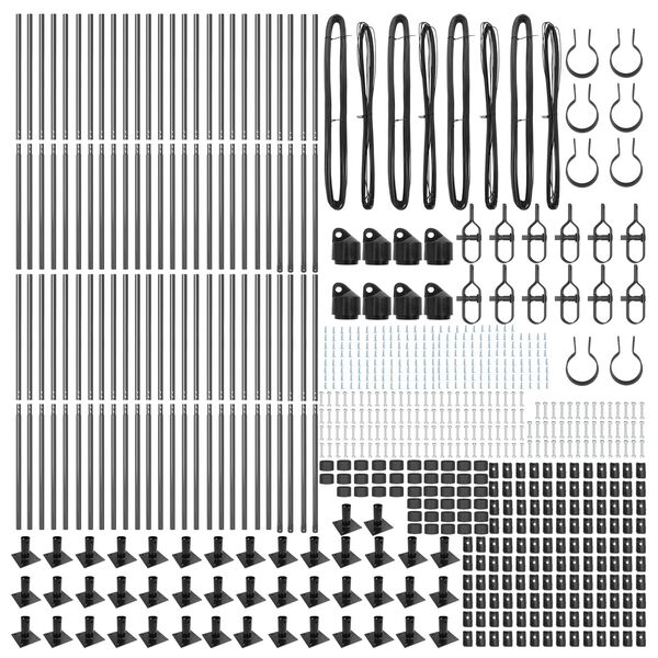 vidaXL Стълб за ограда. 52 pcs Сив 3,2 x 3,2 x 83,5 см