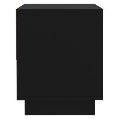 vidaXL Нощно шкафче, черно, 45x34x44 см, ПДЧ