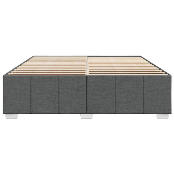 vidaXL Рамка за легло без матрак, тъмносива, 180x200 см, плат