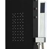 vidaXL Душ панел, алуминий, 20x44x130 см, черен