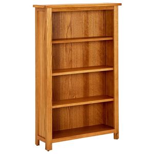 vidaXL Библиотека с 4 рафта, 70x22x110 см, дъбов масив