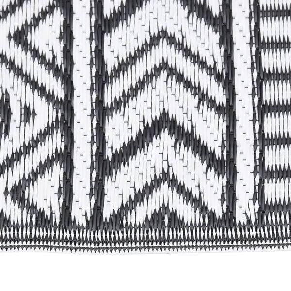 vidaXL Килим за открито, ARAKIL черен, 140x200 см, PP