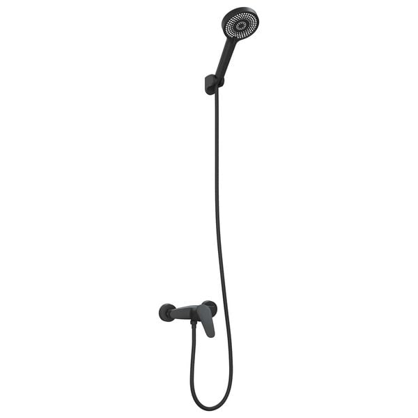 vidaXL Комплект душова глава Черно G 1 / 2 инча