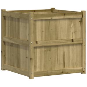 vidaXL Градинска кашпа 70x70x70 см импрегниран бор