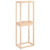vidaXL Стелаж за гуми, 63x40x180 см, борово дърво масив