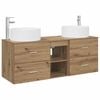 vidaXL Комплект мебели за баня 3 бр. Дъб артизан 49,5 x 44,5 x 65,5 см