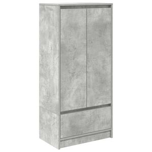 vidaXL Шкаф с чекмеджета, бетонно сив 55,5x34x119,5 см инженерно дърво