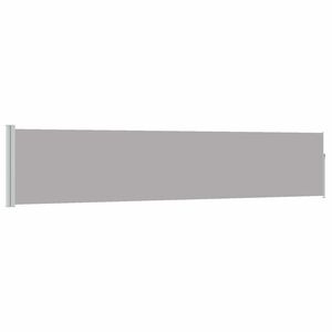 vidaXL Прибираща се странична тента, 100x500 см, сива