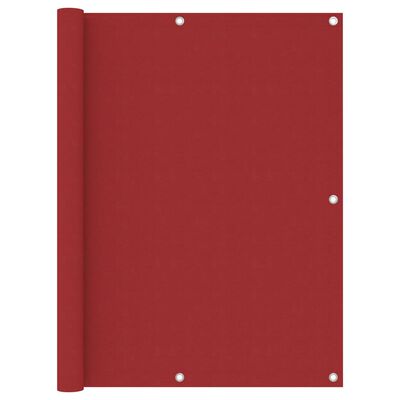 vidaXL Балконски параван, червен, 120x300 см, плат оксфорд
