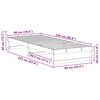 vidaXL Рамка за легло Кафяво 90 x 220 cm Солидно борово дърво