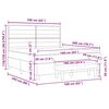 vidaXL Легло с пружинирана основа Тъмносив 160 x 200 cm текстил