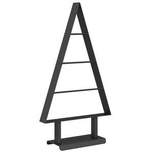 vidaXL Метално коледно дърво Черно 60 cm Стомана