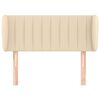 vidaXL Горна табла за легло с уши, кремава, 83x23x78/88 см, плат