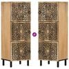 vidaXL Страничен шкаф 40x33x110 см манго масивно дърво