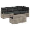 vidaXL Комплект дивани 7 pcs Светлосиво полиратан