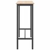 vidaXL Маса Естествен 100 x 40 x 101 см Инженерна дървесина и стомана