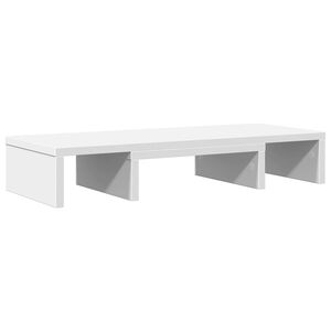 vidaXL Регулируема поставка за монитор, бяла, 60x24x10,5 см