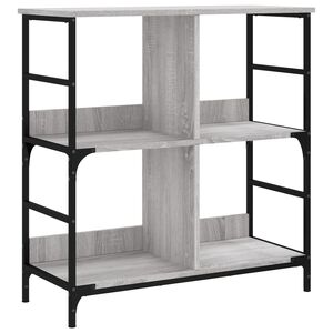 vidaXL Библиотека сив сонома 78,5x33x82 см инженерно дърво