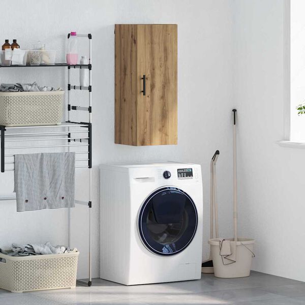 vidaXL Стенен шкаф Дъб 34,5 x 34 x 90 см Инженерно дърво