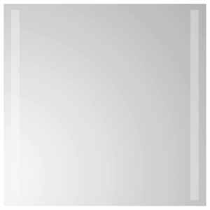 vidaXL LED огледало за баня Прозрачен 50 x 50 cm закалено стъкло