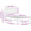 vidaXL Леглова рамка с тапицирана гръбна част Светлосиво 100 x 200 cm