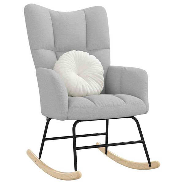 vidaXL люлеещ се стол Cloud Grey Fabric