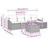 vidaXL Комплект дивани 6 pcs Бежов и Светло Сив полиратан