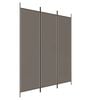 vidaXL Параван за стая, 3 панела, антрацит, 150x200 cм, текстил