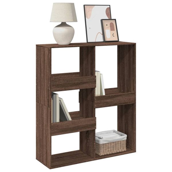 vidaXL Разделител за стая, кафяв дъб, 100x33x115 см, инженерно дърво