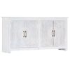 vidaXL Бюфет, ръчно изработен, бял, 140x30x70 см, акация масив