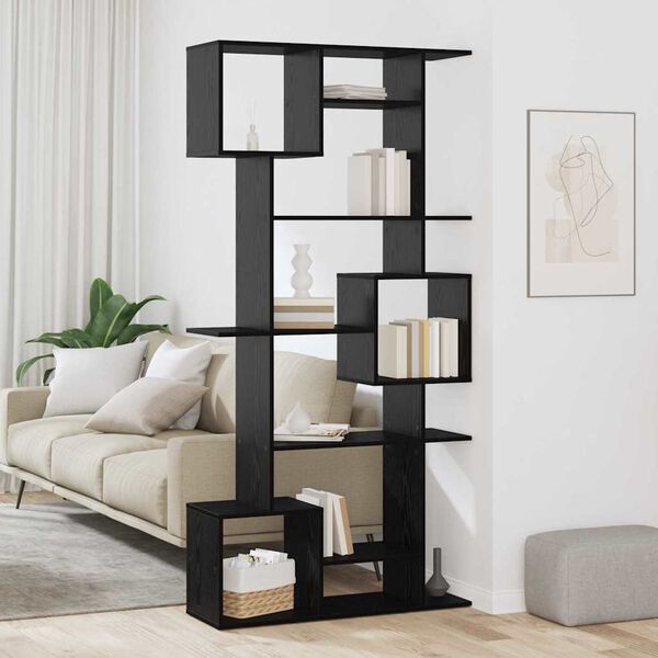 vidaXL Шкаф за книги Черния дъб 92 x 29 x 188 см Инженерно дърво