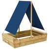 vidaXL Пясъчник с покрив, 80x60x97,5 см, импрегнирано борово дърво