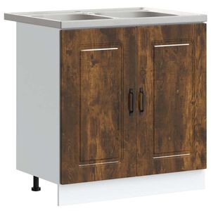 vidaXL Кухненски шкаф с врата Kalmar 2 pcs Кафяво 80 x 46 x 81.5 см