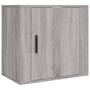 vidaXL Нощно шкафче за стенен монтаж, сив сонома, 50x30x47 см