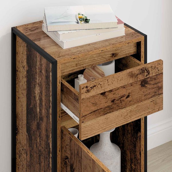 vidaXL Служебен шкаф Старо дърво 81 x 36 x 150.5 см Инженерно дърво