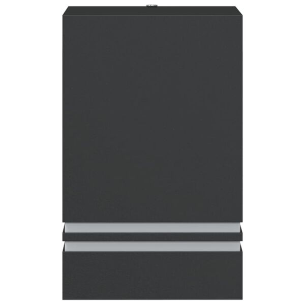 vidaXL Външни стенни осветителни тела 2 бр черни неръждаема стомана