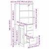 vidaXL Висок шкаф с чекмедже Дъб 69,5 x 34 x 180 см Инженерно дърво