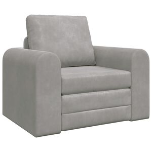 vidaXL Диван легло Светлосиво 98 x 71 x 83 см Кадифе