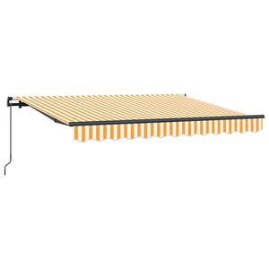 vidaXL Прибираща се тента Жълто 250 x 200 cm текстил