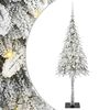 vidaXL Коледно дърво с 150 LED светодиода Бяло 120 cm ПЕ и стомана