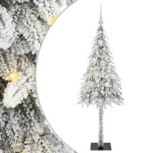 vidaXL Коледно дърво с 150 LED светодиода Бяло 120 cm ПЕ и стомана