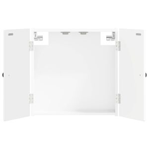 vidaXL Кабинет за дартборд EDE Бял гланц 52,5 x 10,5 x 53,5 см