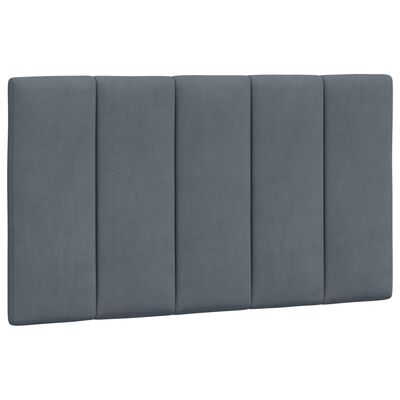 vidaXL Мека табла за легло, тъмносива, 80 см, кадифе