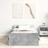 vidaXL Рамка за легло, бетонно сиво, 90x200 см, инженерно дърво