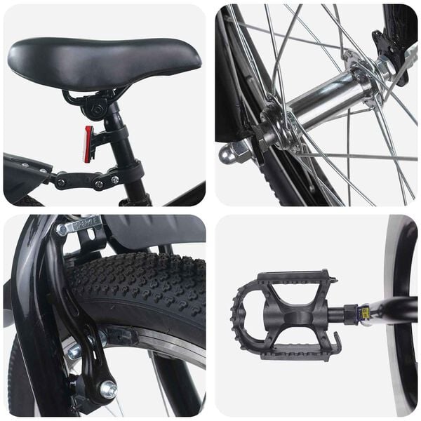 vidaXL Детски Велосипед 20 инча за 6&ndash;11 години Черно