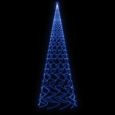 vidaXL Коледна елха с шип, синя, 3000 LED, 800 см