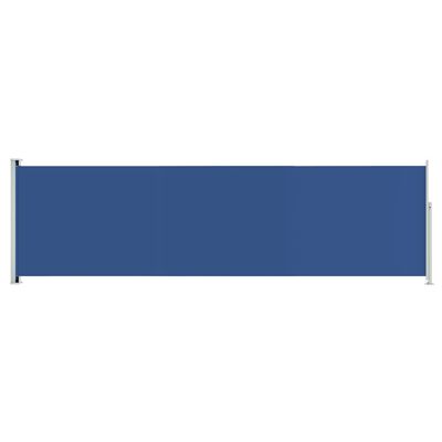 vidaXL Прибираща се дворна странична тента, 180x600 см, синя